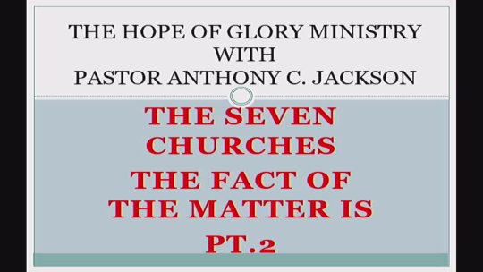 THE SEVEN CHURCHES -  (2) SEPT. 10, 2024